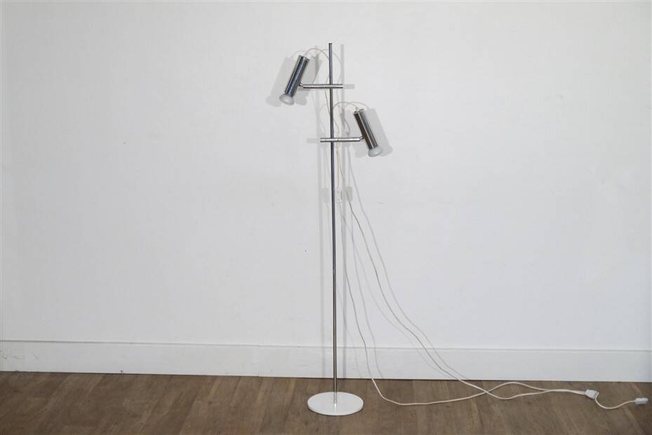 1970s designer floor lamp with 2 lights