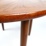Round teak coffee table