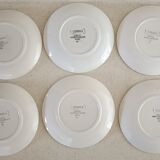 6 Digoin cups and saucers, sugar bowl and milk jug