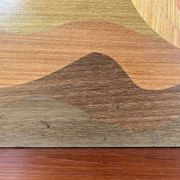 Mid-century wood veneer intarsia wall panel, 1960s