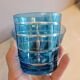 6 glasses of colour-cut blue whisky cups