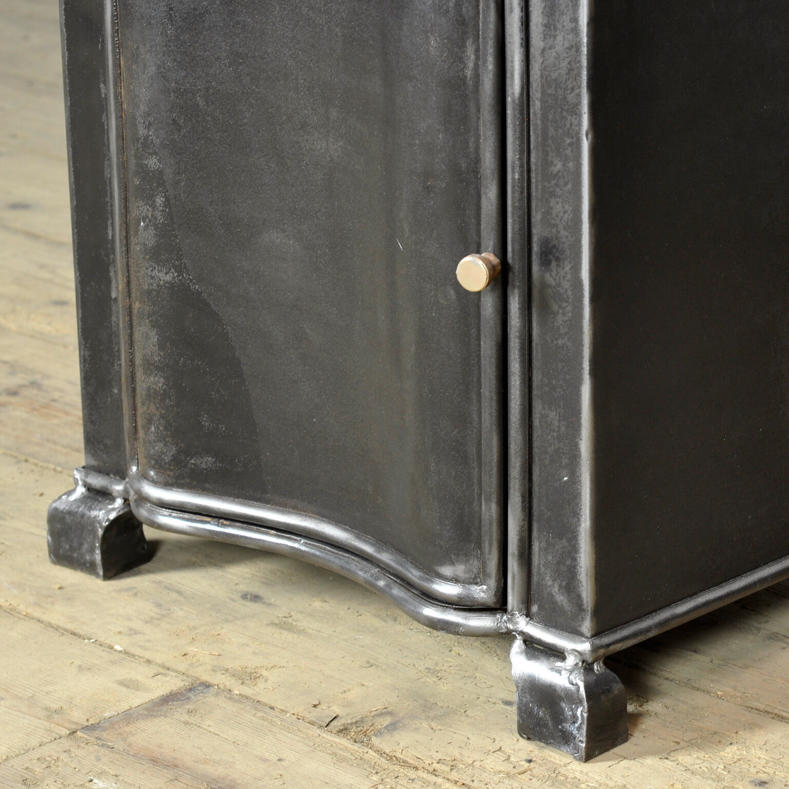 Set of iron bedside tables, circa 1930