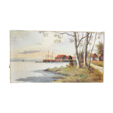 Painting: oil on canvas - seaside