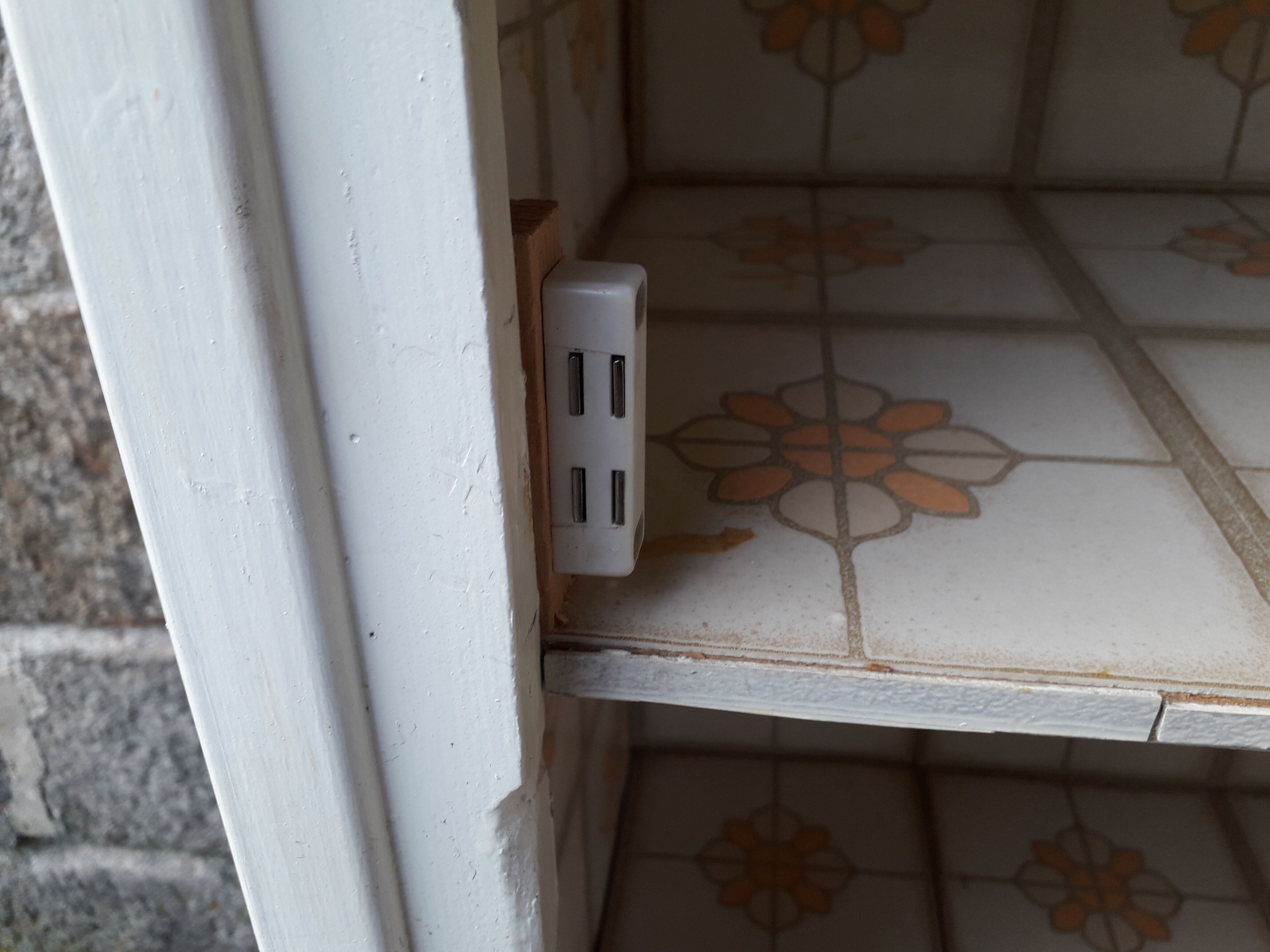 Showcase, vintage wall shelf