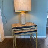 Ensemble moderniste du milieu du siècle de 2 tables d’appoint, années 1960