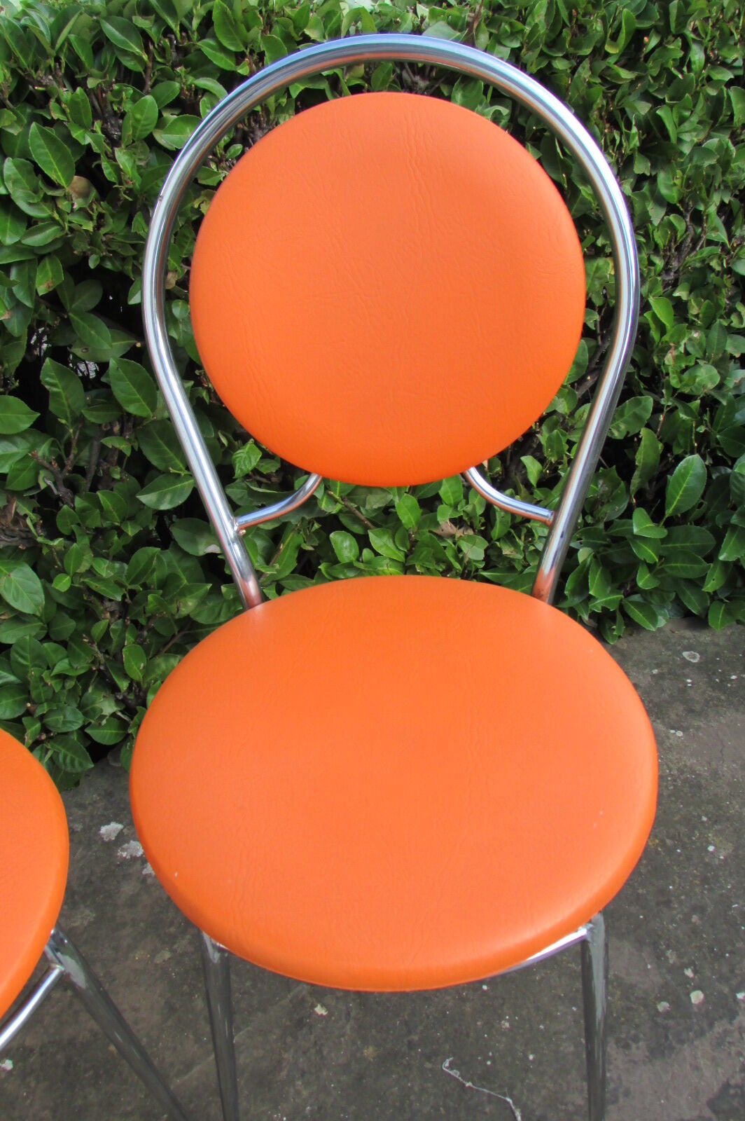 Pair of orange vintage chairs