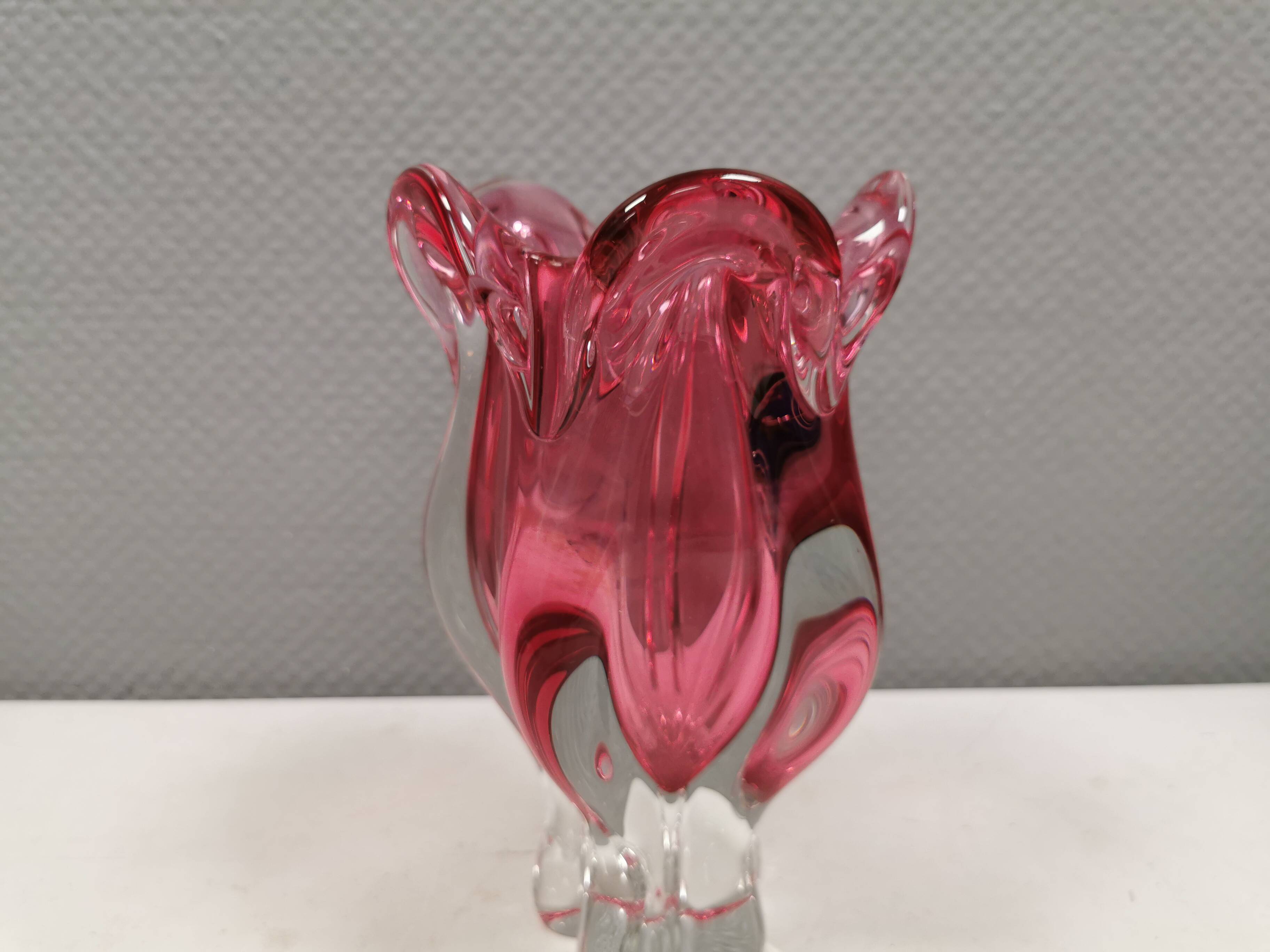 Bohemian glass vase, by Josef Hospodka for Chrisbka Glaswerke 1960s