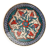 Trivet with tulip decoration - Vintage Turkish ceramic