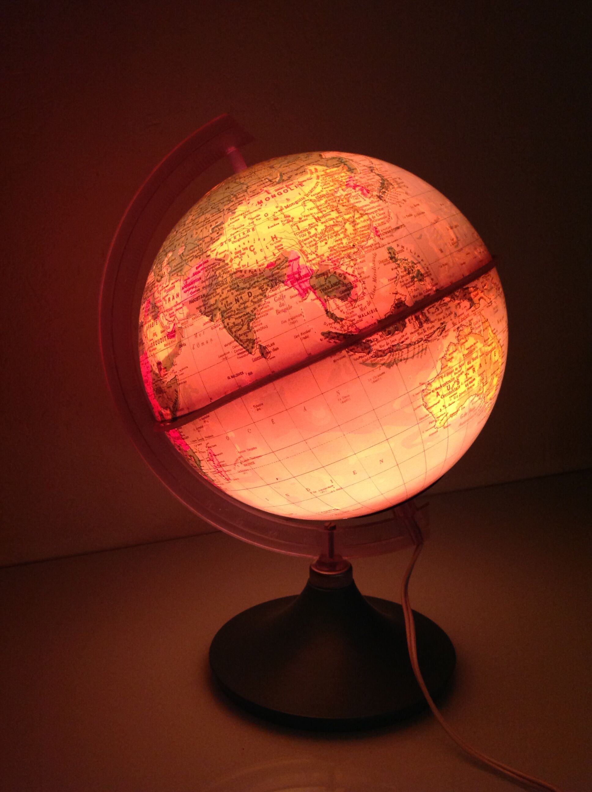 Globe earth light 60/70s vintage