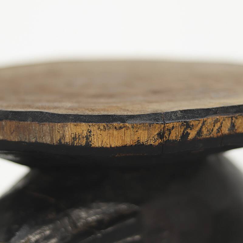 Antique Folk Art Colonial Elephant Side Table / Pedestal