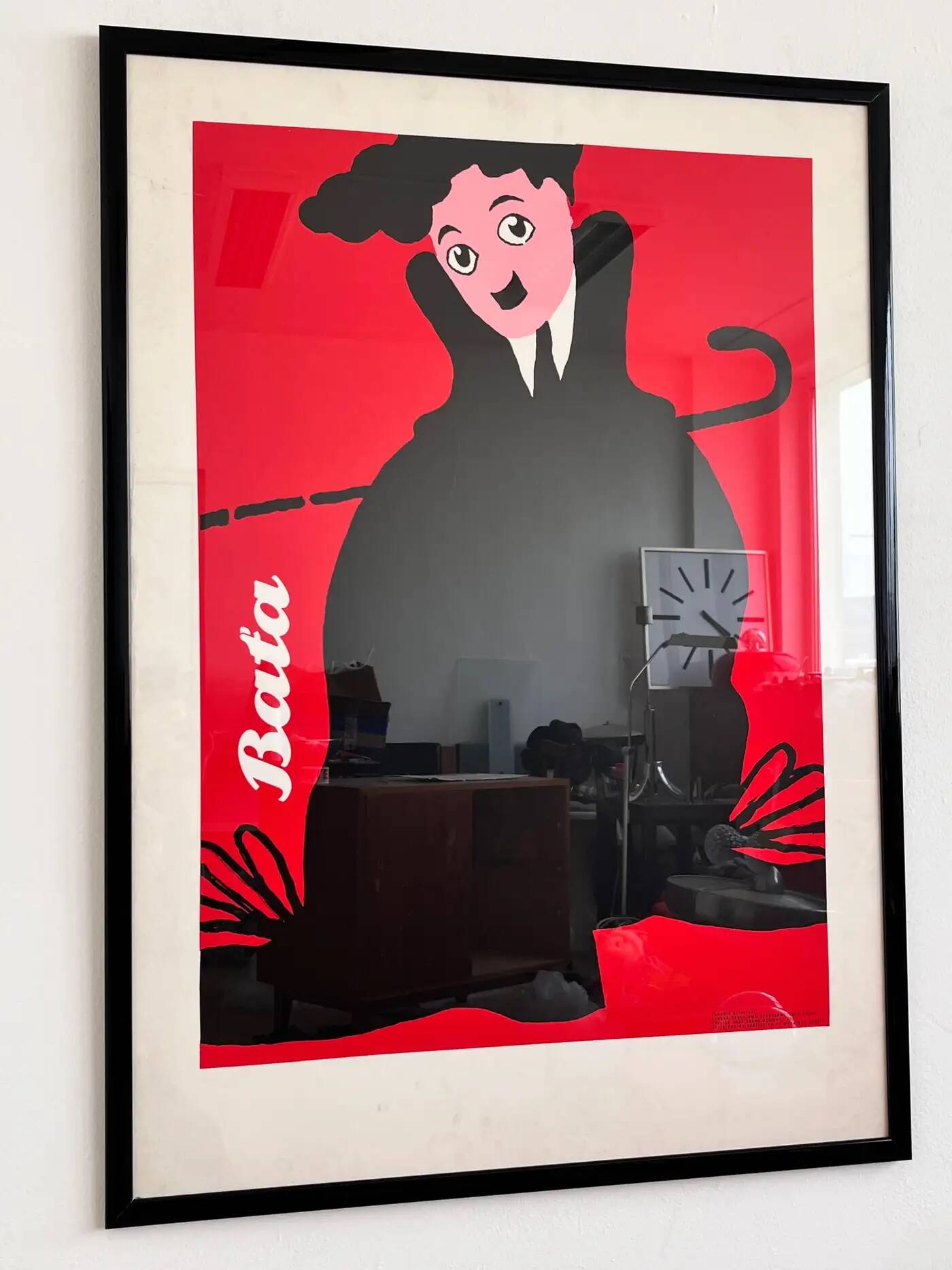 Big original Charlie Chaplin poster by Claudio Oliveira - Baťa, 1992