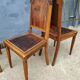 Série de 4 chaises art déco cuir 1925