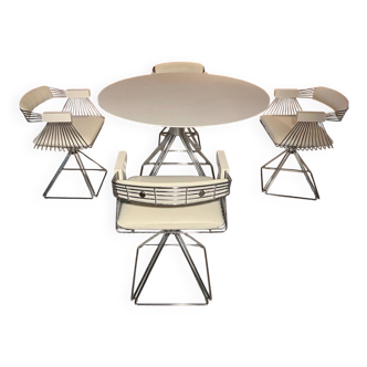 Ensemble table à manger et ses 4 chaises delta par Rudi Verelst pour N