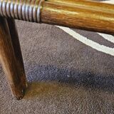 Bamboo and smoked glass coffee table 1970