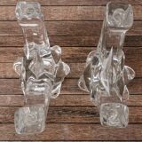 Paire de bougeoirs deux branches cristal