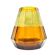 Art Deco vase, honey glass, oroplastic, Czechoslovakia, 1930s