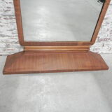 Standing art deco mirror in mahogany frame