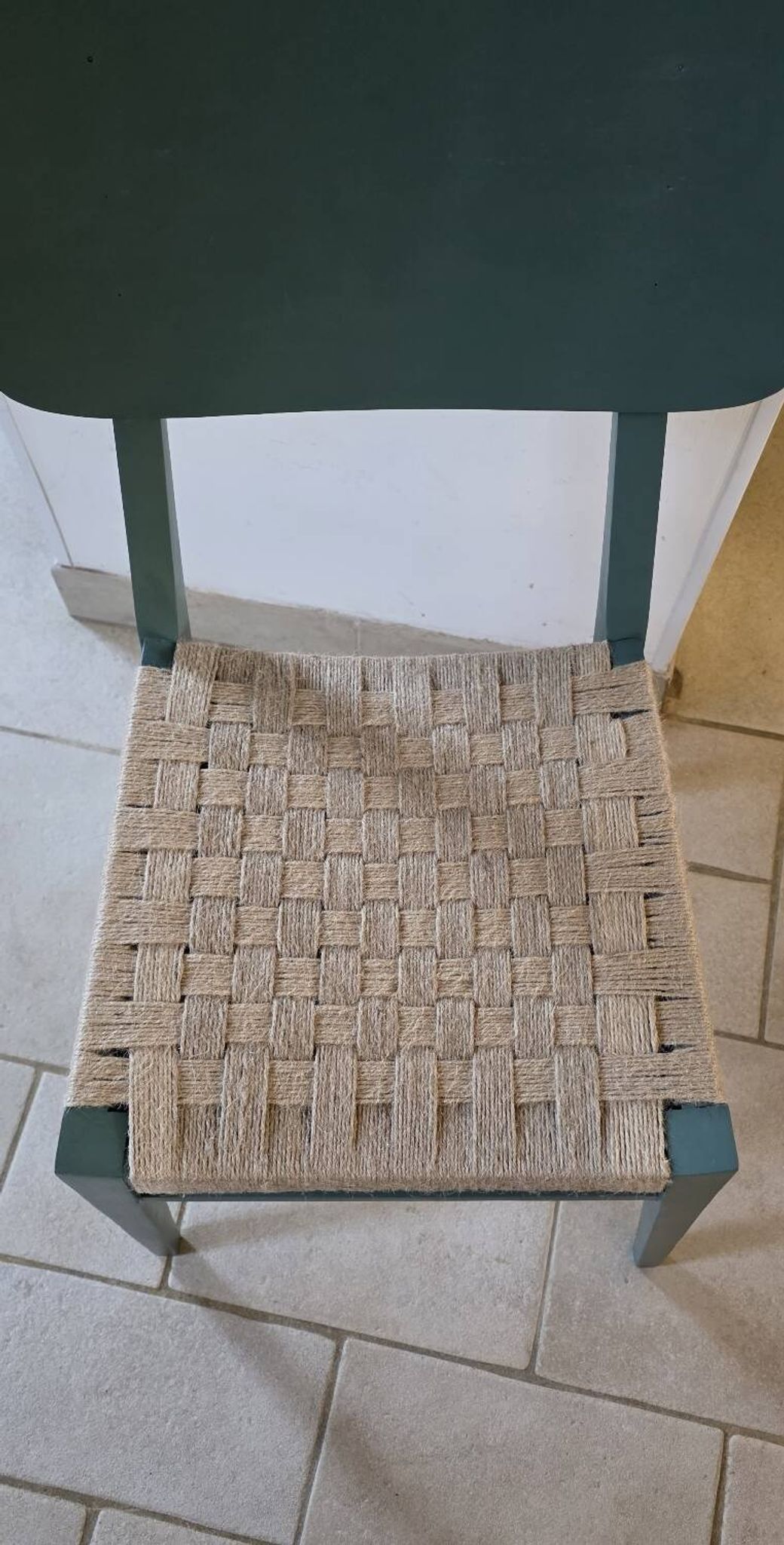 Chaise lignes scandinaves fougère et jute