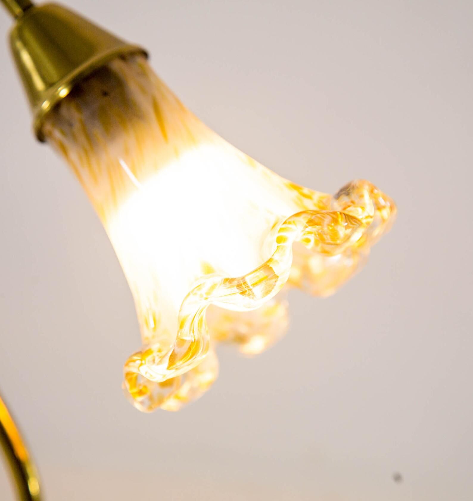 Murano glass lampshade table lampshade and brass base