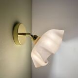 Vintage pink opaline lampshade wall lamp