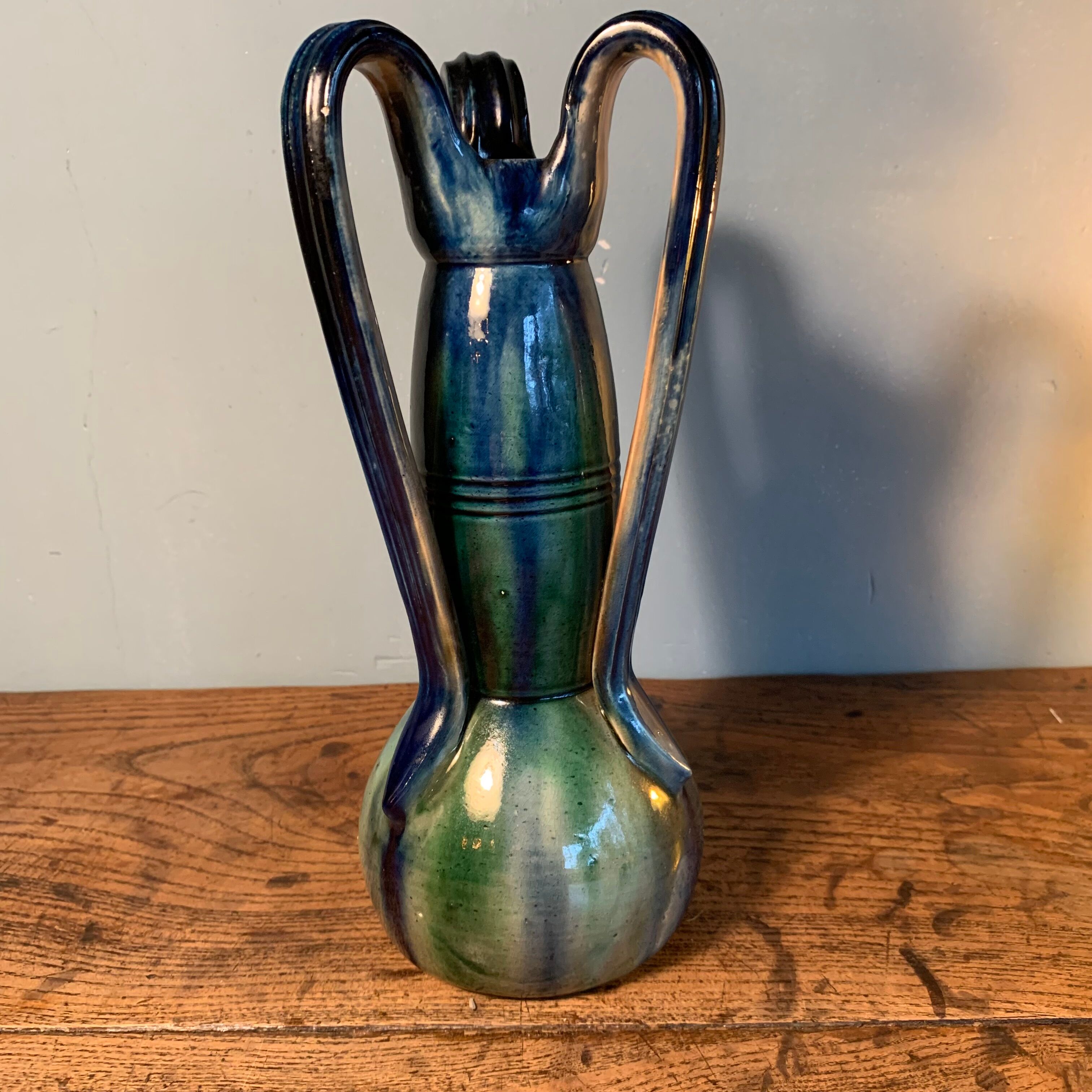 Art Nouveau vase Faience Thulin