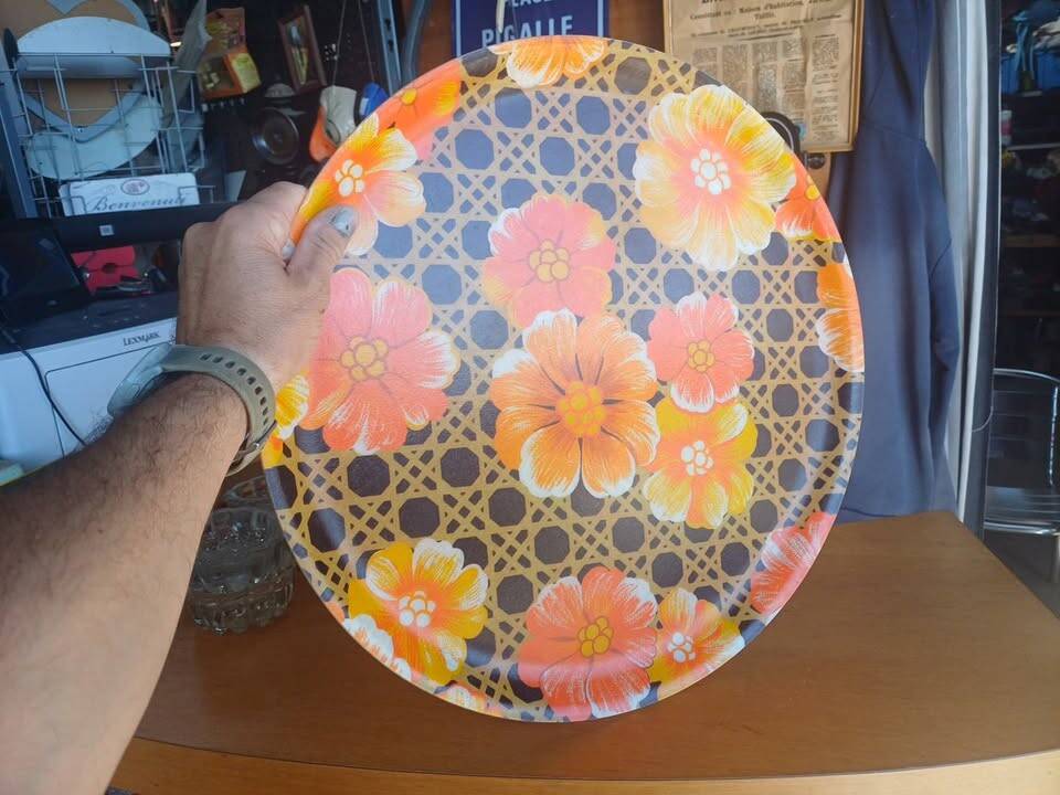 Magnificent vintage fiberglass tray