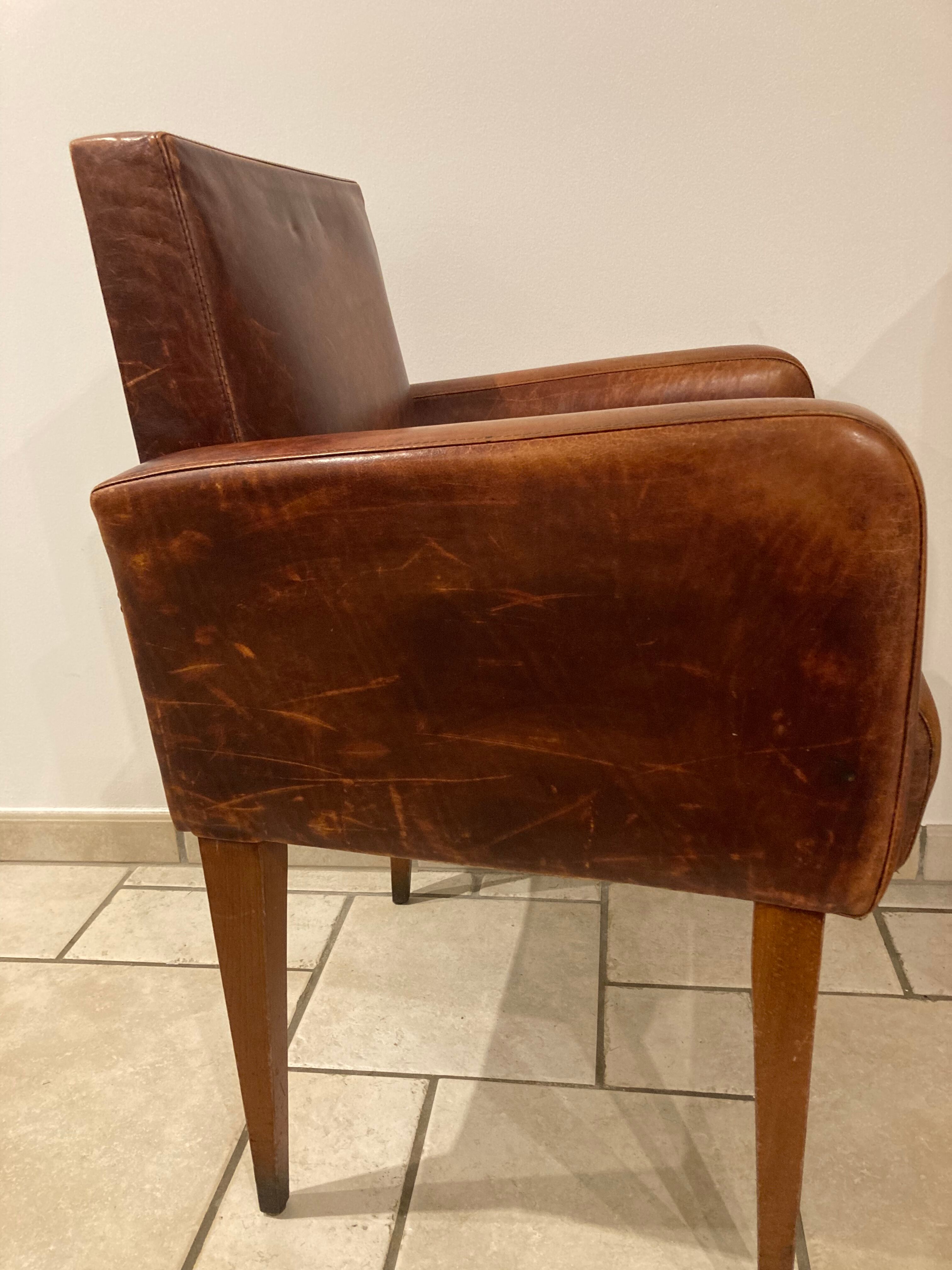 Leather armchair
