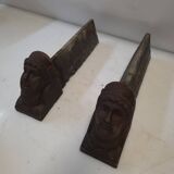 Pair of cast iron andirons