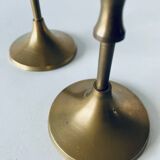 Pair of gilded brass candlesticks