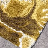 Vintage space age shaggy rug Junghans Germany 1970s