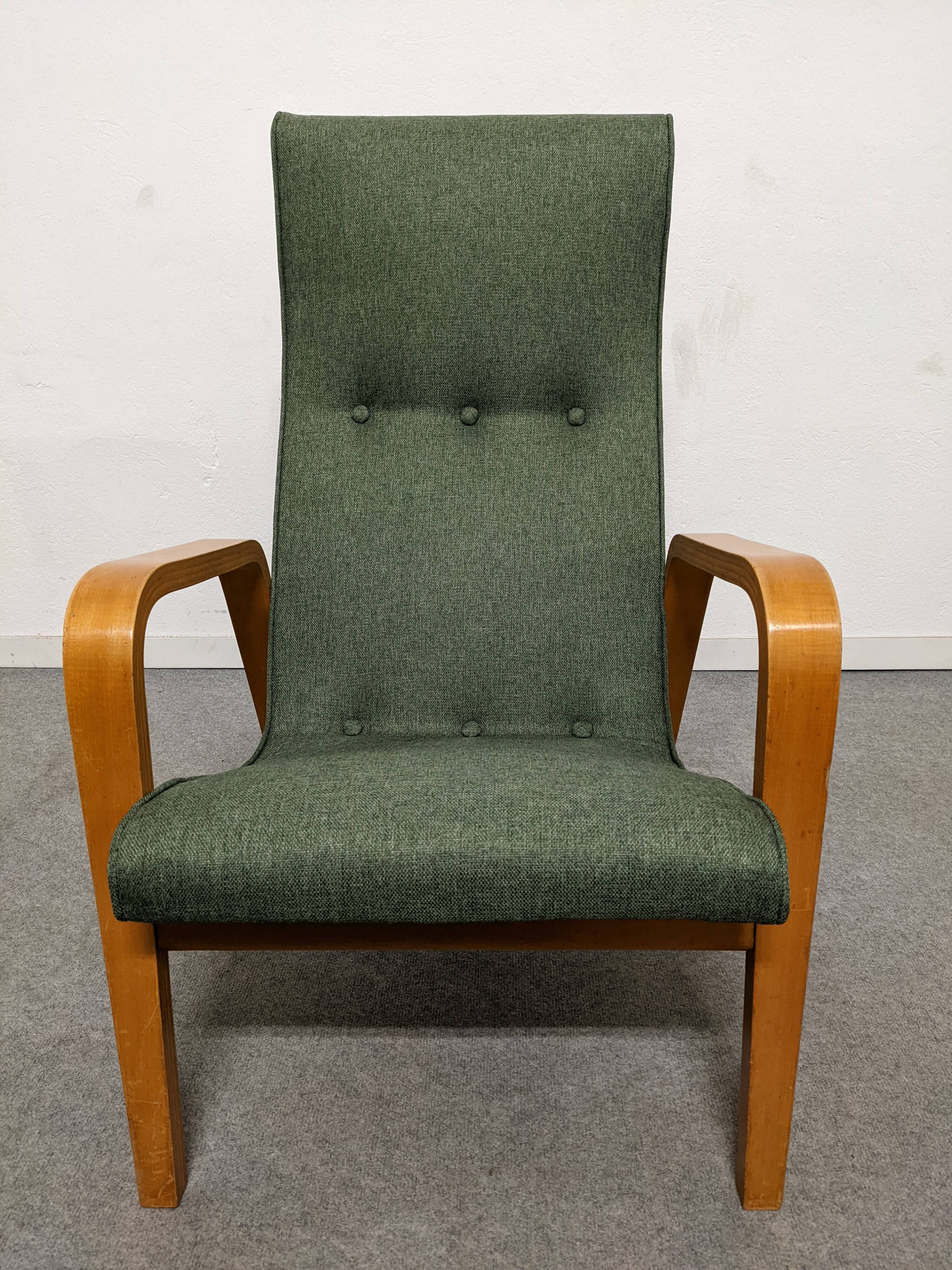 Paire de fauteuils en bois courbé des années 50/60