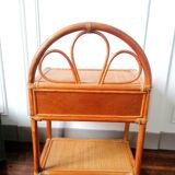 Rattan bedside table 1960