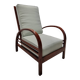 Art deco armchair with adjustable backrest, Halabala style
