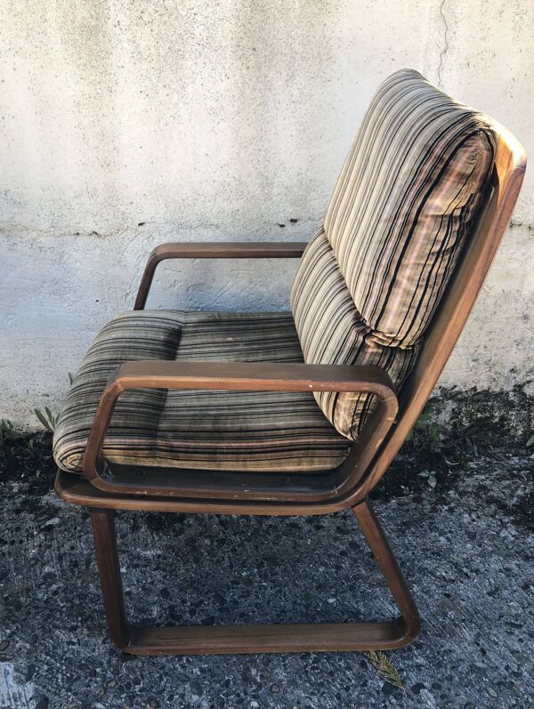 Fauteuils pieds traîneau vintage Années 70