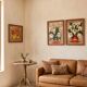 Triptyque nature morte sur papier Amate Marin Mexico