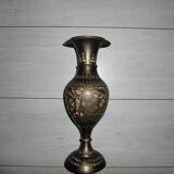 Hand-decorated bronze vase