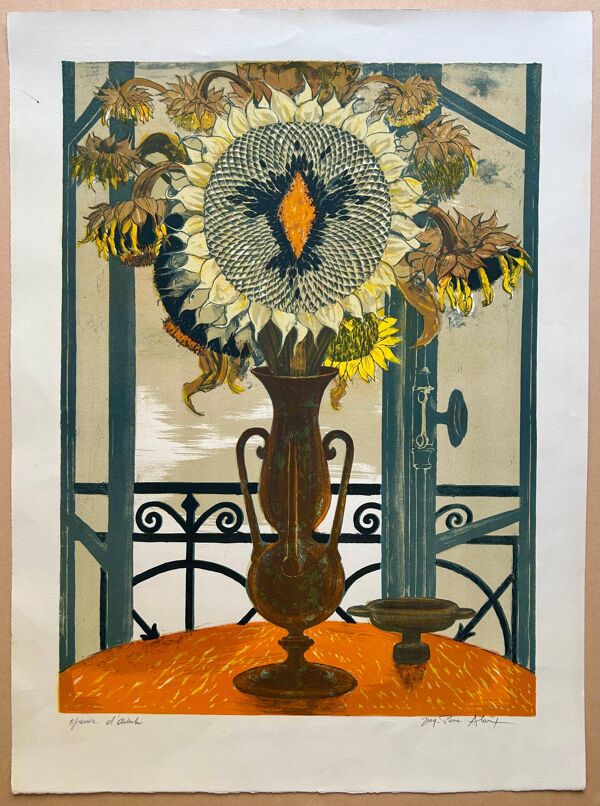 Jean-Pierre Alaux - Grand Soleil - Épreuve D’artiste Signée - Lithographie