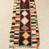 VINTAGE BOUCHEROUITE, BERBER RUG, 93 X 240