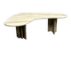 Vintage marble boomerang coffee table, Italy 1980s