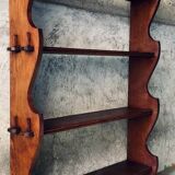 Brutalist shelf with dowels in solid oak