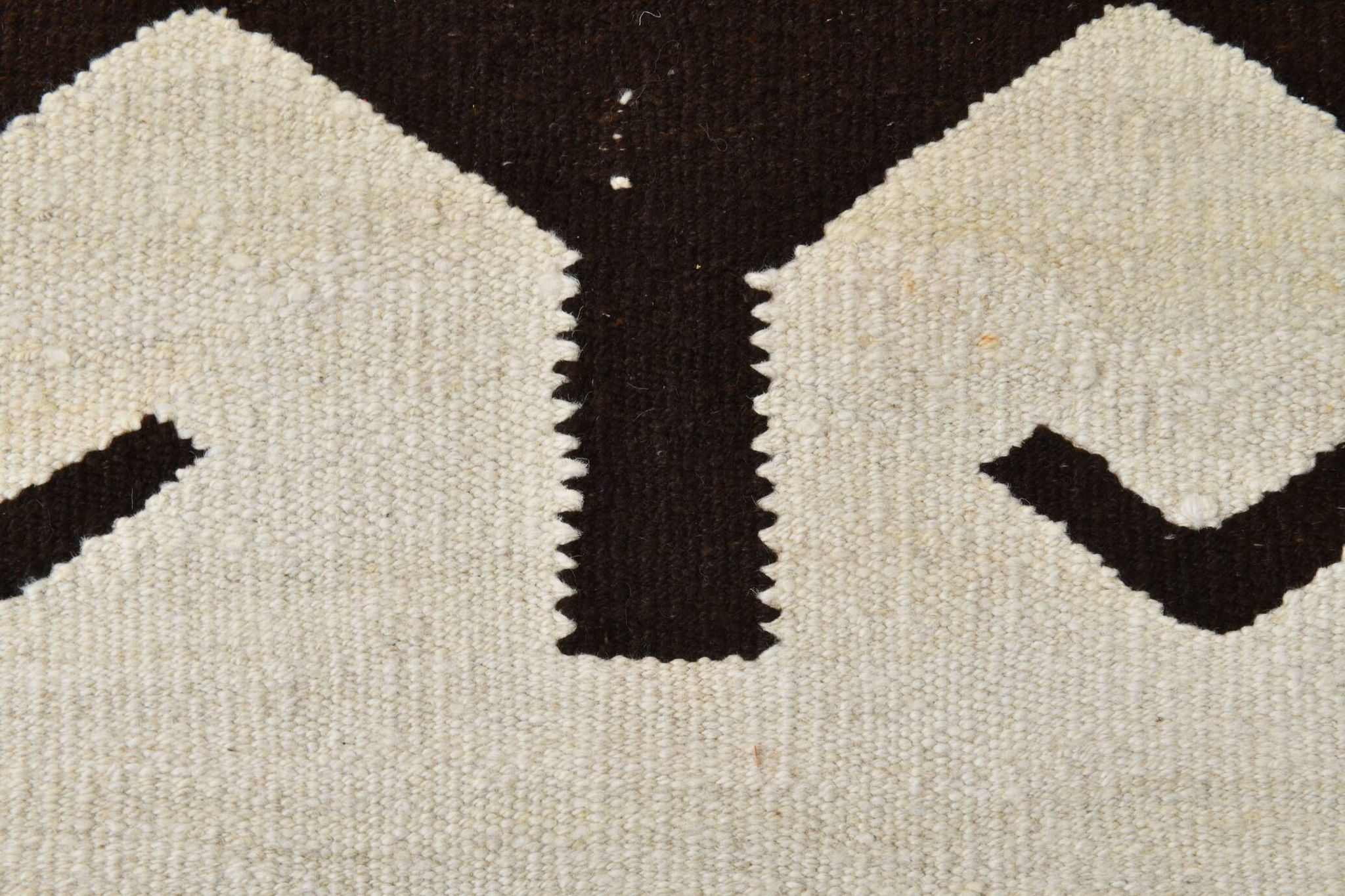 3x11 Kilim Cream & Brown Tribal Kilim Runner Rug, 99x322Cm