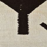 3x11 Kilim Cream & Brown Tribal Kilim Runner Rug, 99x322Cm