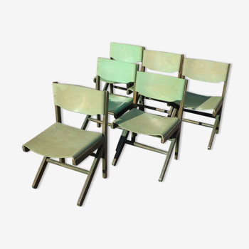 Set of 6 vintage Baumann chairs