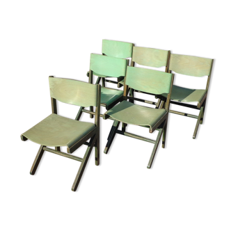 Set of 6 vintage Baumann chairs