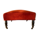 Pouf fabric Napoleon III blackened wood red velvet xix eme