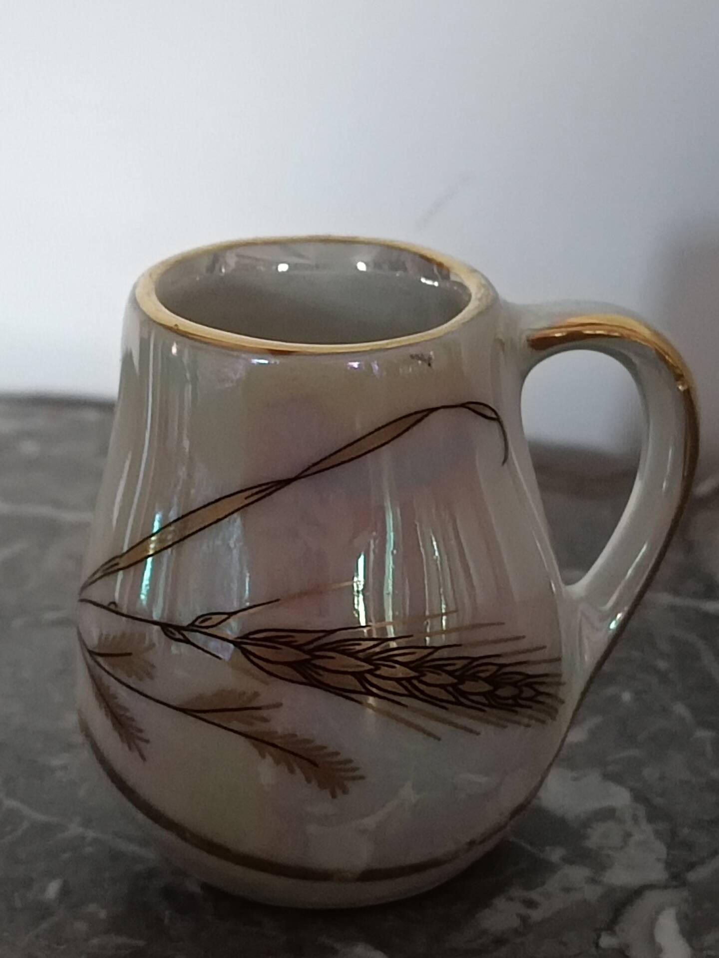 Vintage liqueur service p.a.r.i.s. 2 – iridescent porcelain