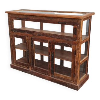 Old wooden display case