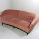 Pink velour rounded sofa 1950’s