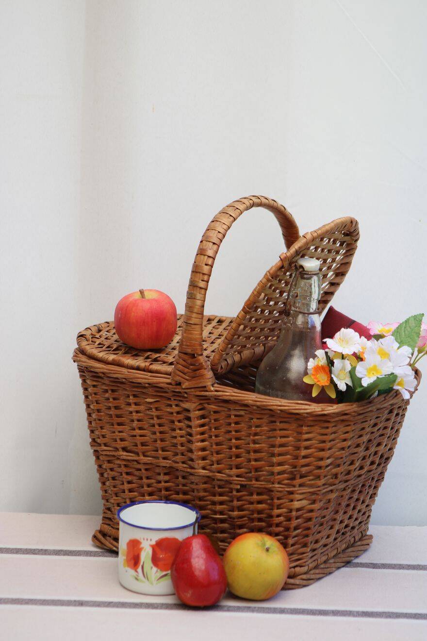 Panier de pique-nique en osier