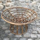 Papasan rattan armchair